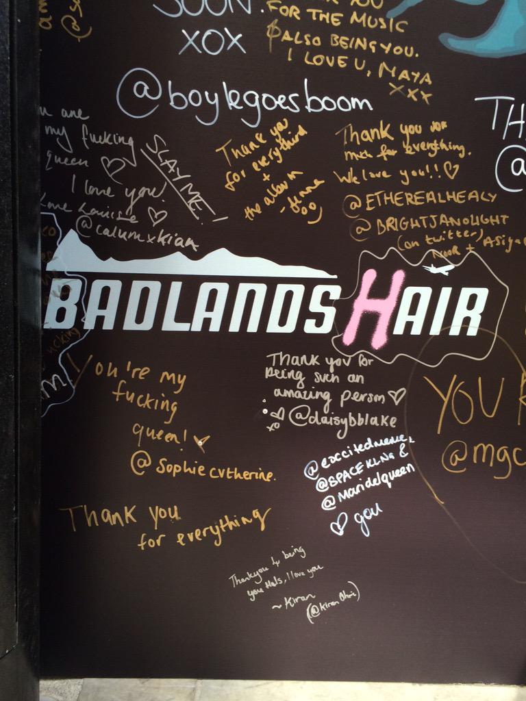 I signed the #BadlandsHair board, I felt under pressure though lol! Sorry my message isn't very unique <a href="/halsey/">halsey 🌸</a>
