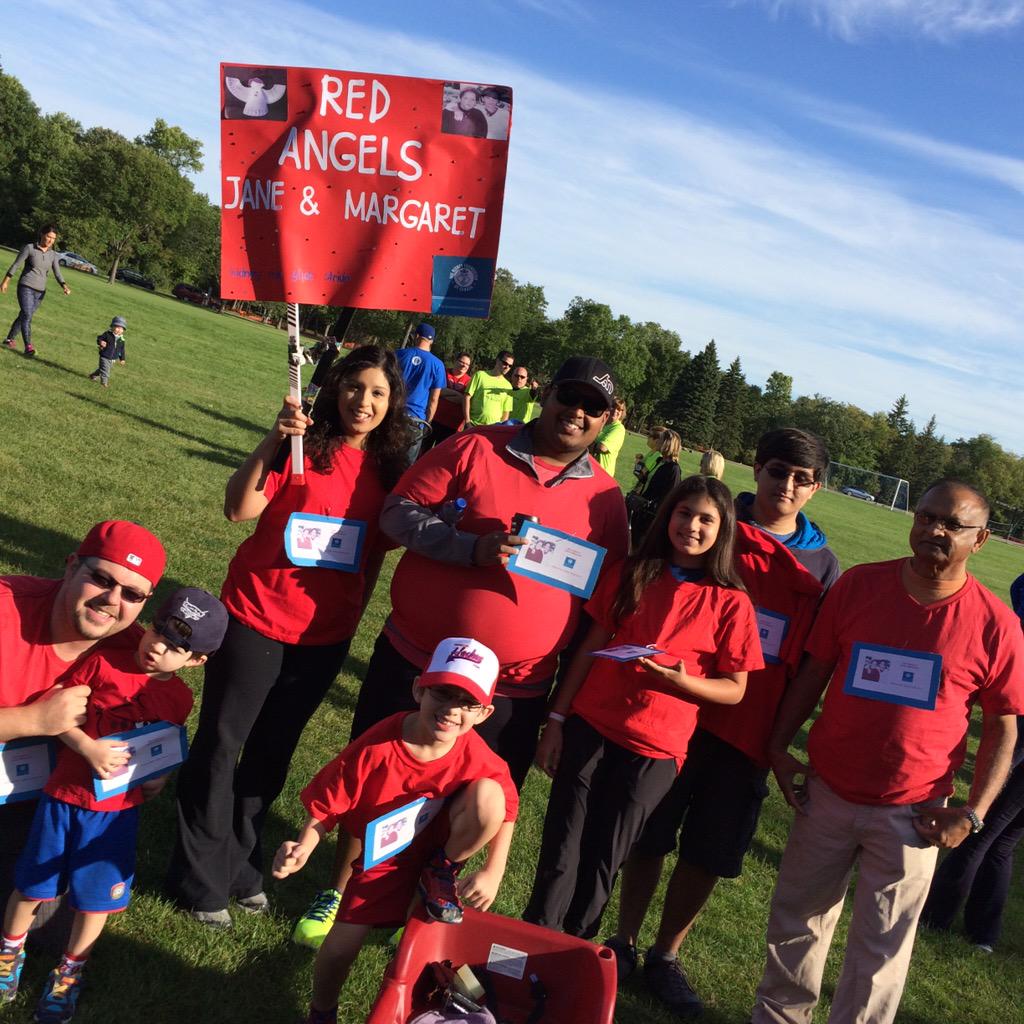 VirginRadioWPG's tweet photo. Red Angels have been walking at the @KidneyFdnMB Ride, Glide, Stride for the past 6 years! @mikedub27 #1031Community http://t.co/zvTsotZCUz