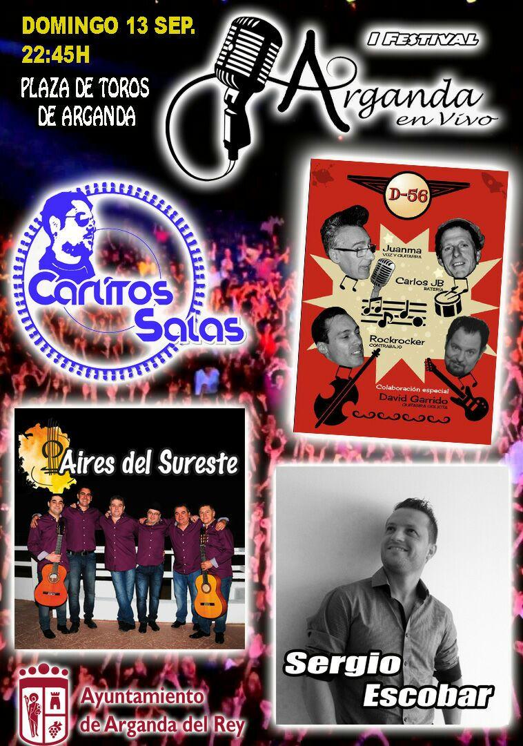 Estas noche Festival #Arganda en Vivo en la Plaza de Toros, con artistas y grupos argandeños #FiestasArganda2015