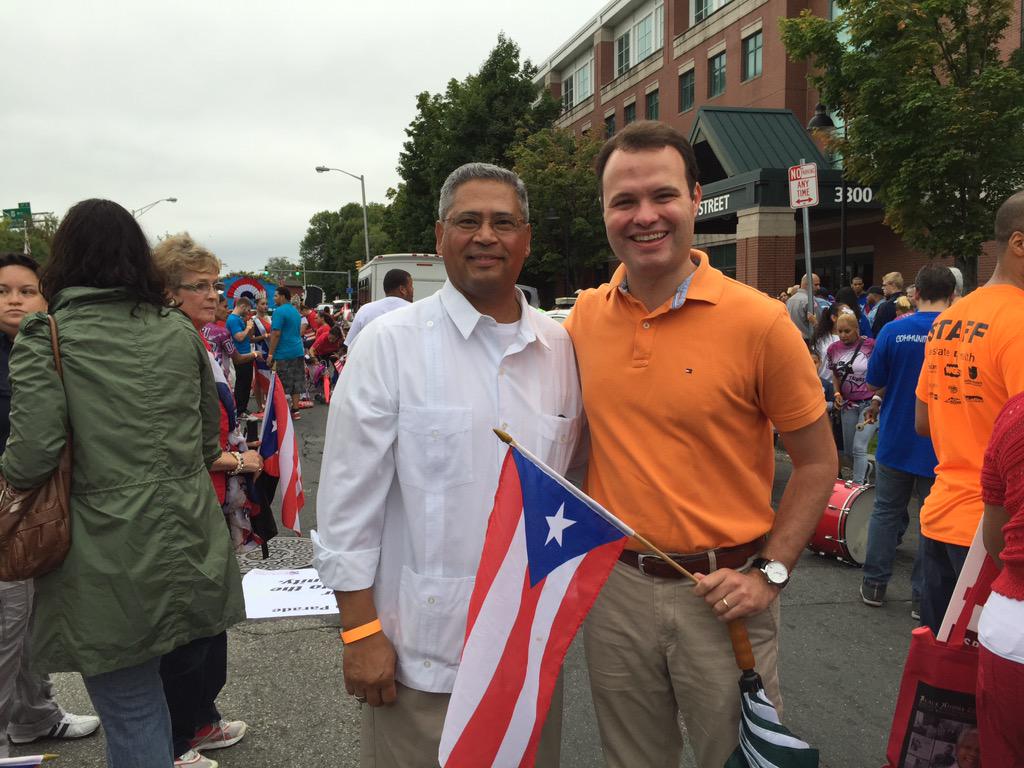 EricLesser's tweet photo. Kicking off 2015 Springfield Puerto Rican Day w @JoseTosado4Rep - keep the rain away! http://t.co/I2E9RAk1f6