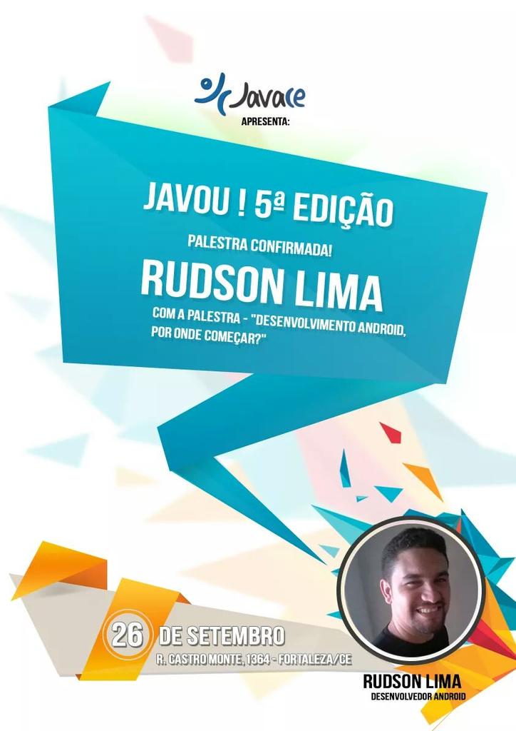 Zirouan's tweet image. #Javou #JavaCe #Android

Javou #05. Faça sua inscrição :D

javace.org/javou-05-mobil…