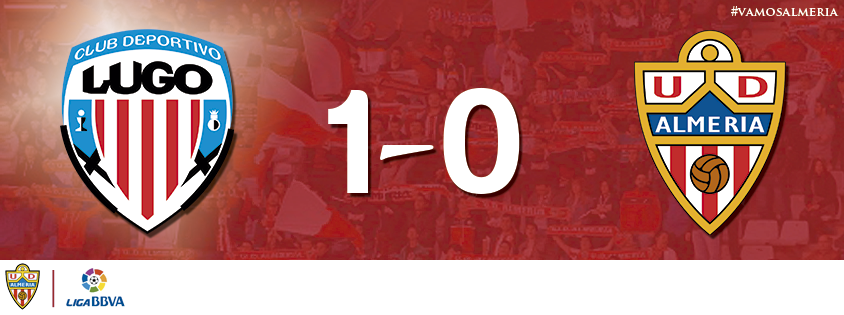 U_D_Almeria's tweet photo. Final: @CDeportivoLugo 1-0 UD Almería
#LUGvUDA #vamosalmería http://t.co/q3DZTOz9dK
