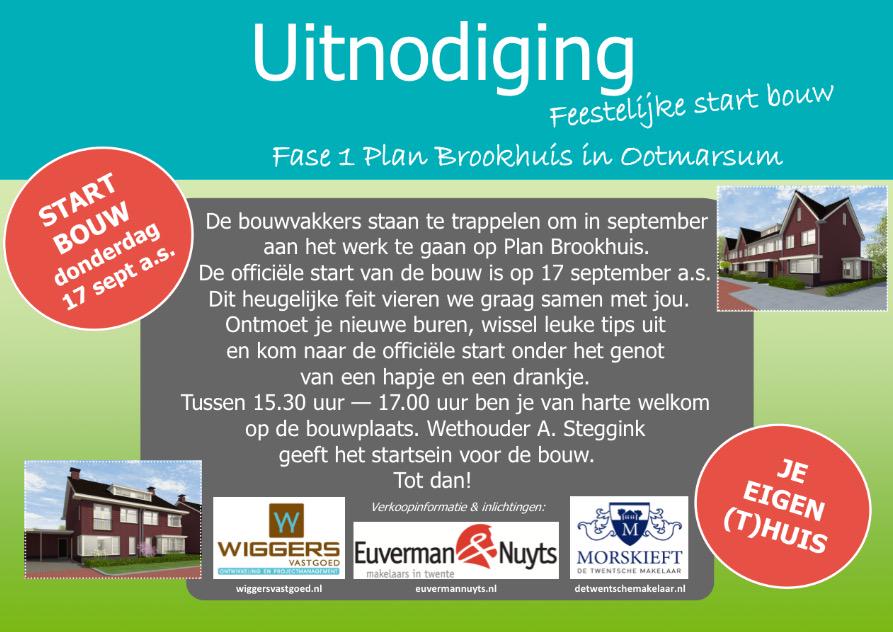 Op 17 september starten we met de bouw van de eerste 5 woningen te Ootmarsum!