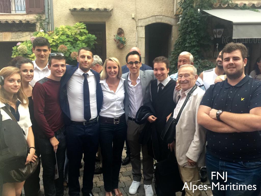 Le #FNJAlpesMaritimes présent à Gattiéres avec notre candidate @Marion_M_Le_Pen,@OBettati et @ma_domergue.

#PleinSud