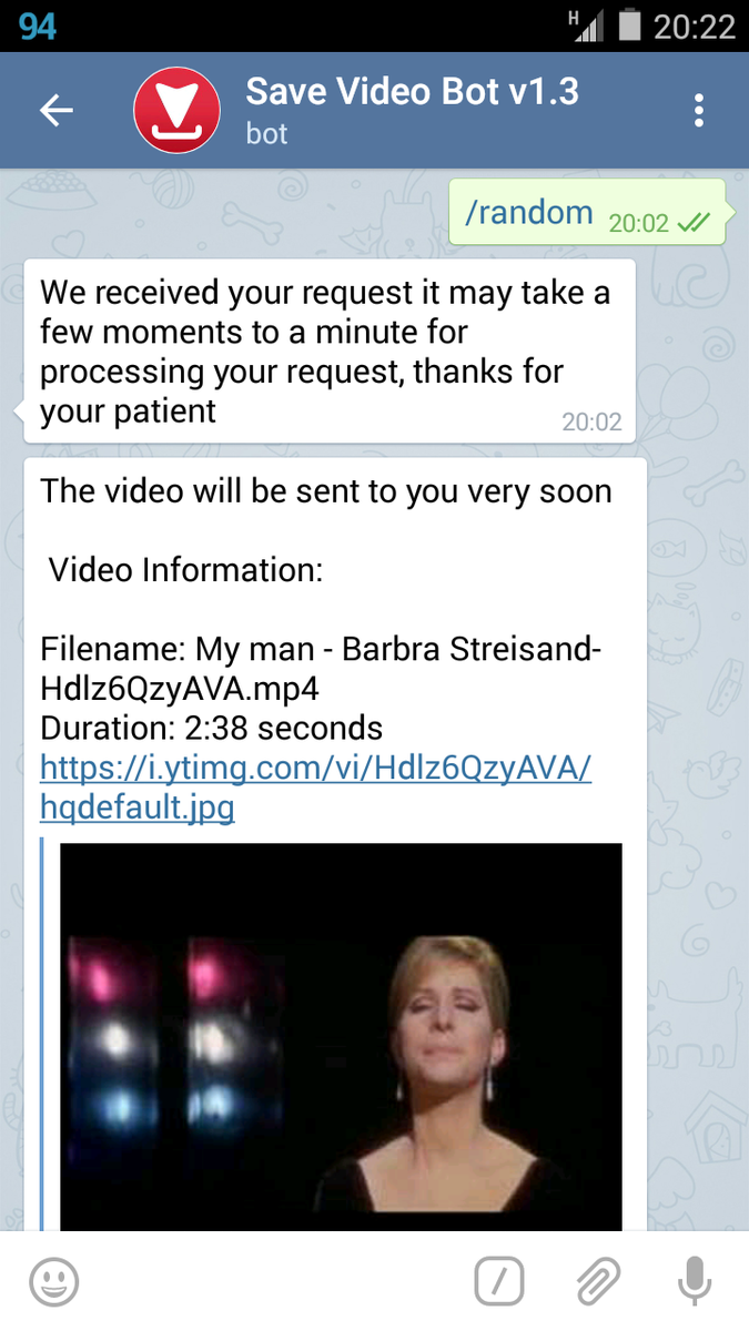 video bot telegram