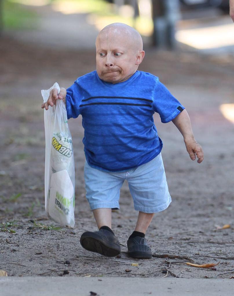 Verne Troyer with a subway has really brightened up my Sunday.