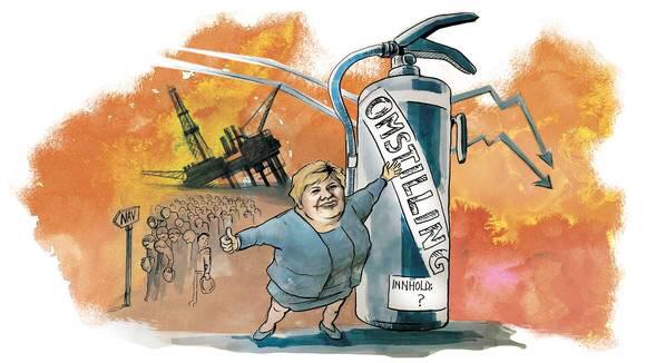 «Vårt svar på utfordringene er omstilling», sier Erna. Omstilling til hva da? aftenposten.no/meninger/komme… #Aftenposten