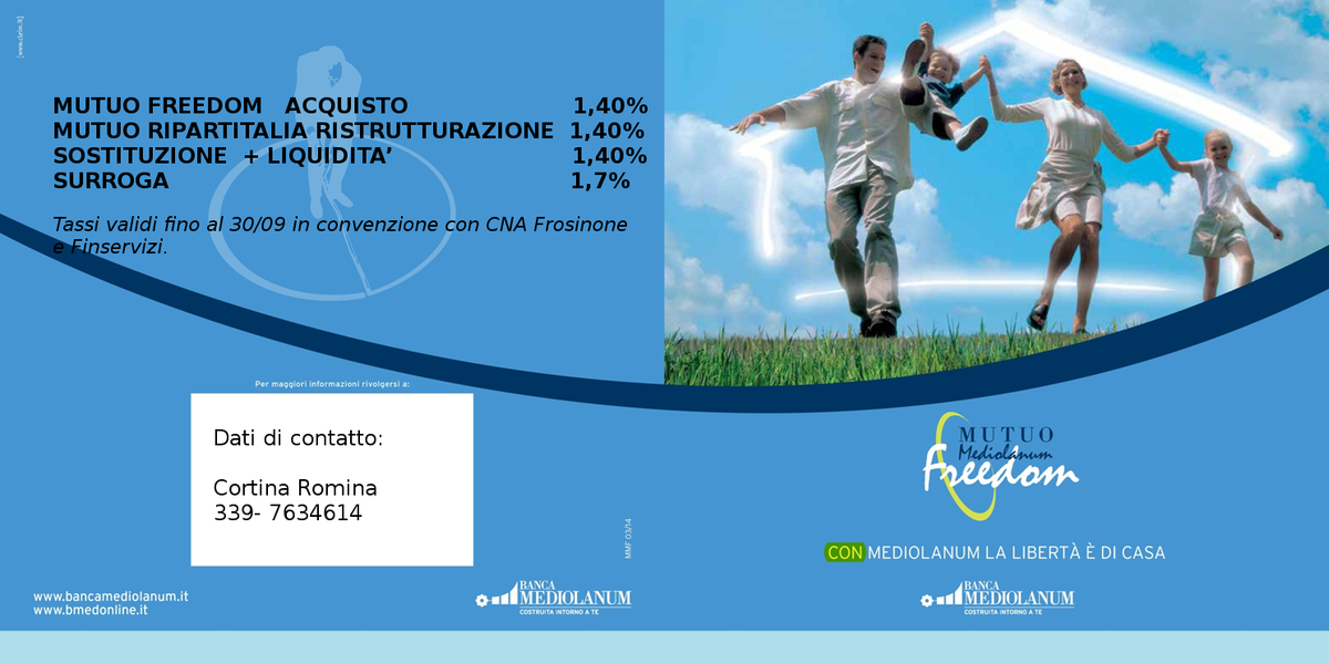 CNA_Frosinone's tweet photo. #mutuocasa tassi agevolati grazie a @BancaMediolanum e CNA http://t.co/lb40WiTARt