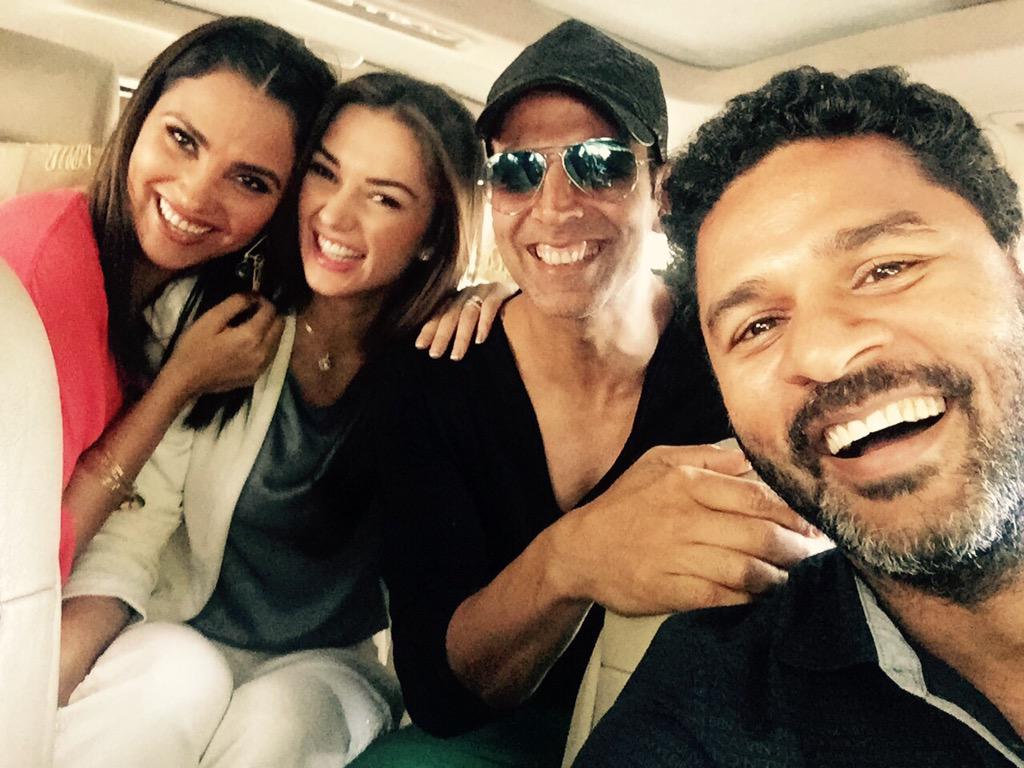 akshaykumar's tweet photo. Team SIB out and about Delhi today! Spot us if you can :) Singh Is Bliing This Friday, get ready to get entertained. http://t.co/ctNvRvo7hI