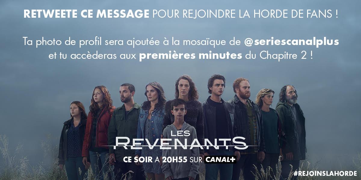 Impatient(e) de retrouver #LesRevenants ce soir? RT et #RejoinsLaHorde sur la mosaïque collaborative @seriescanalplus