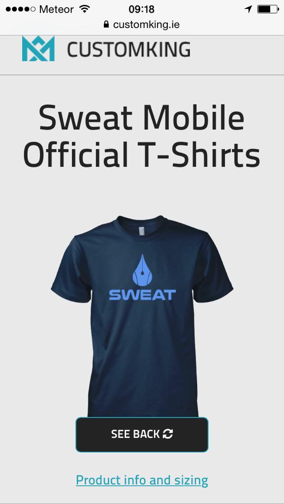 Custom King (@custom_king) on Twitter photo New Fintess App <a href="/Sweat_Mobile/">Sweat Mobile</a> is using <a href="/Custom_King/">Custom King</a> to sell their awesome performance tees customking.ie/sweatmobile/ New Fintess App <a href="/Sweat_Mobile/">Sweat Mobile</a> is using <a href="/Custom_King/">Custom King</a> to sell their awesome performance tees customking.ie/sweatmobile/