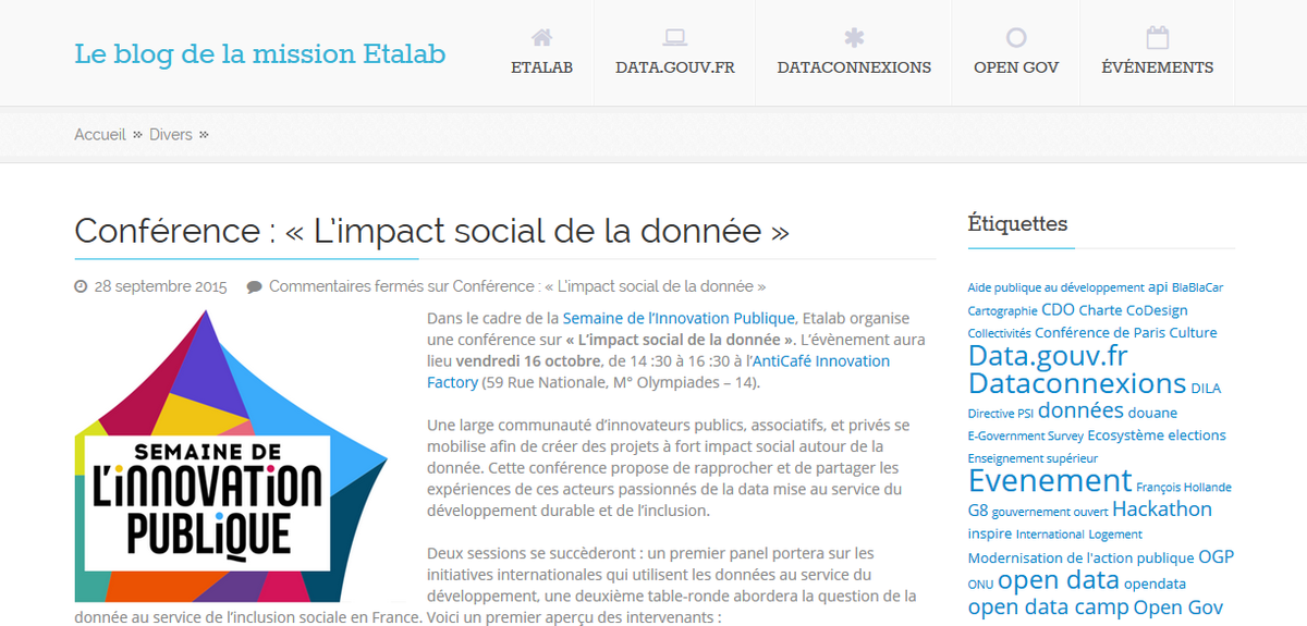 16/10 - Conférence: "L'impact social de la donnée" #SemaineIP #DataRevolution - Inscriptions: eventbrite.fr/e/billets-conf…