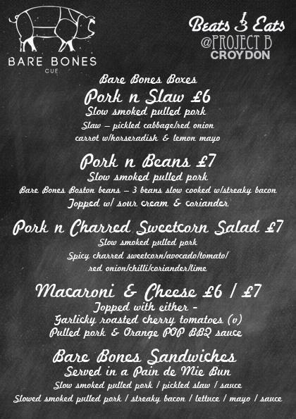 BareBonesCue's tweet photo. Tonight People.
@ProjectBCroydon with @beats_eats http://t.co/oBLzEkRp2T