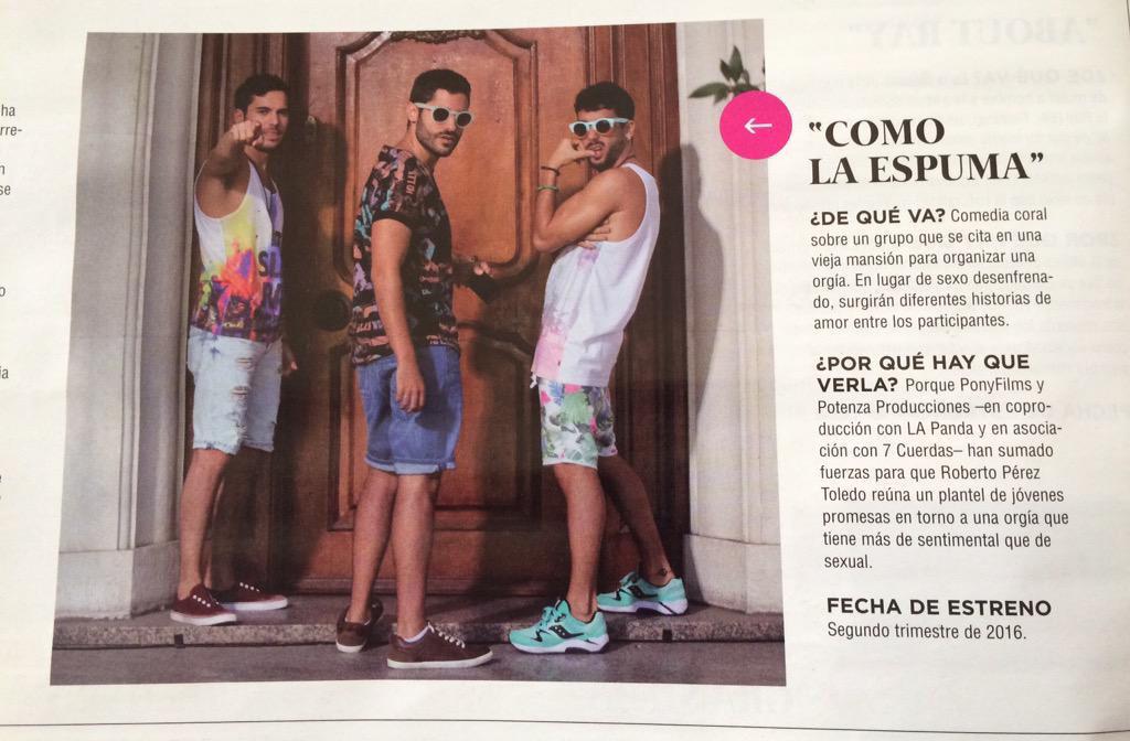 AExpositoCFO's tweet photo. #ComoLaEspumaPeli en la prensa👏🏻👏🏻👏🏻  Estreno segundo trimestre de 2016! http://t.co/8mGMuN3YQX