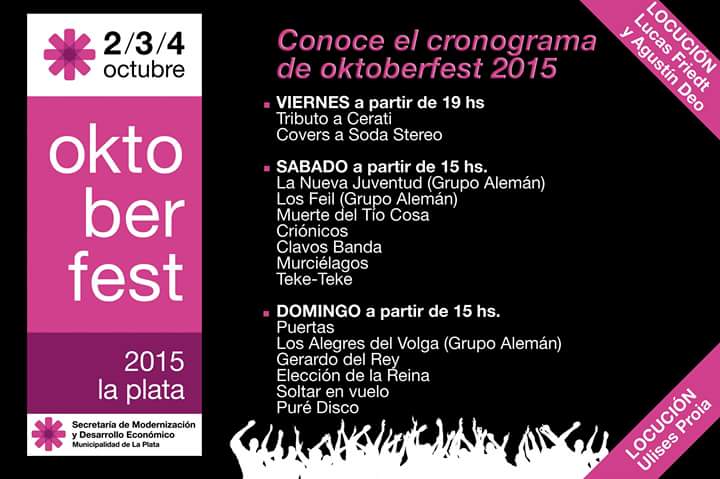CervezaLaurus's tweet photo. @OktoberFestLP lista la grilla y la cerveza para el fin de semana que viene... No te lo podés perder! http://t.co/Rw9rFqA2aN