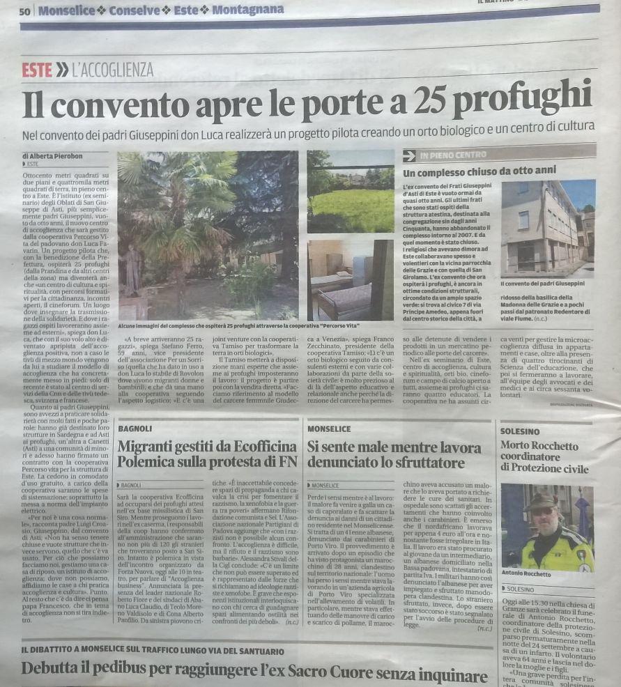 #Este convento apre le porte a 24 profughi. <a href="/LucaFavarin/">Luca Favarin</a> <a href="/ilmanifesto/">il manifesto</a> <a href="/sruotolo1/">Sandro Rotolo</a> <a href="/Internazionale/">Internazionale</a> <a href="/MELTO/">ivoto</a> <a href="/irene_pava/">Irene Pavanello</a>