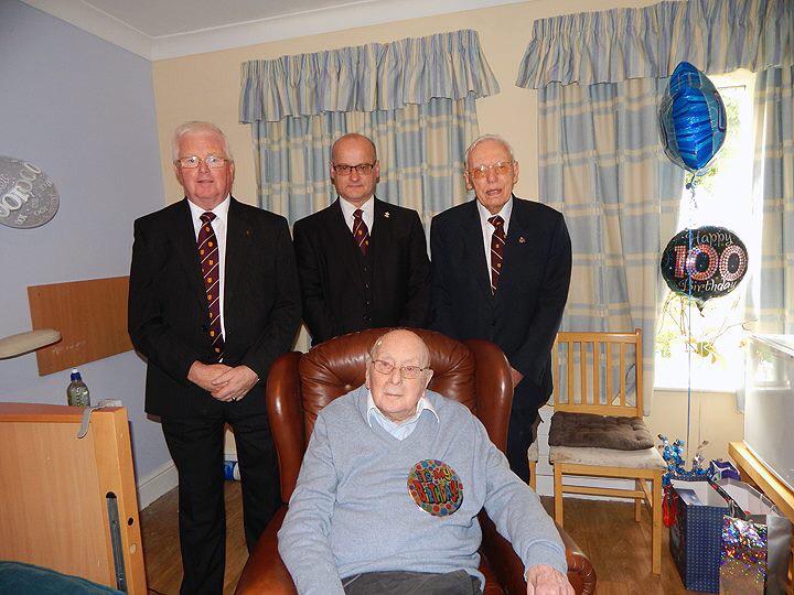 The lodges oldest living PM, bro Andrew leckie Tannahill,celebrated his 100th birthday, congratulations for the lodge
