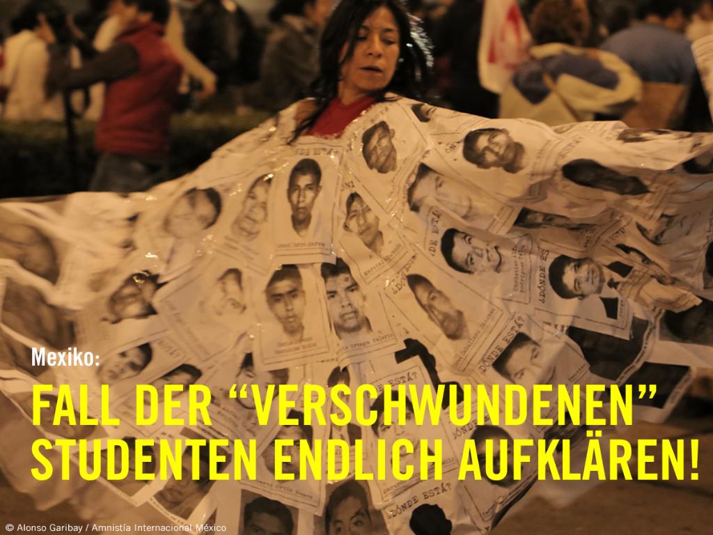 Heute vor einem Jahr sind in #Mexiko 43 #Studenten "verschwunden". Fordert Aufklärung: stopfolter.de