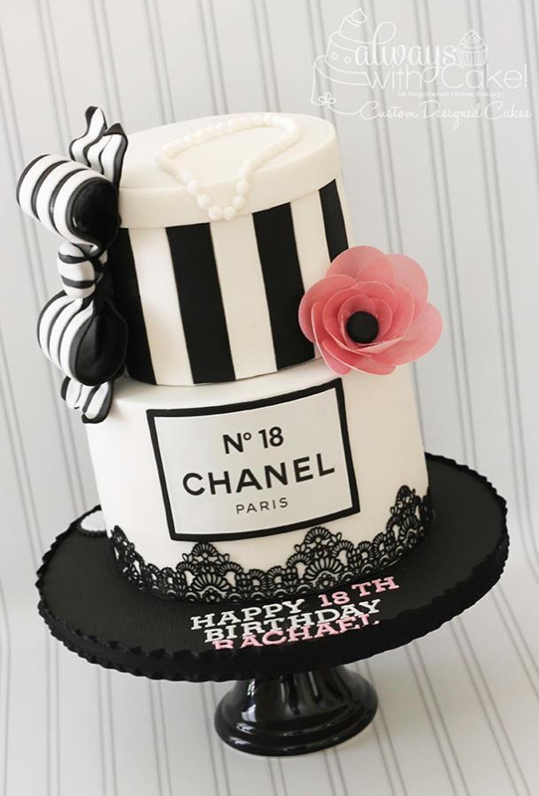 CakesDecor on X: Chanel Inspired 18th Birthday Cake    #cake #cakedecorating  / X