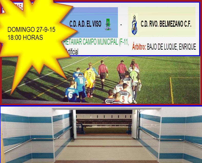 Vuelta a los partidos en El Retamar. Mañana a las 18:00 el viso cf - belmezano. No te lo pierdas.