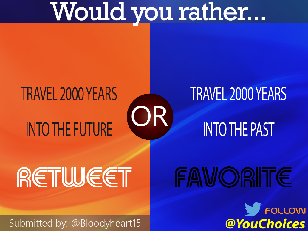 YouChoices's tweet photo. Future or past? http://t.co/tjQCiea4HB