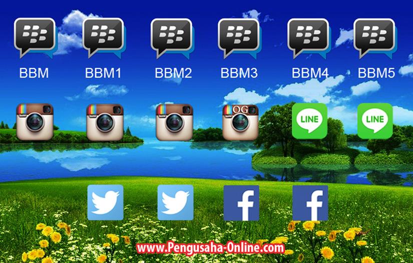 Cukup dengan 1 Smartphone Android!
6 BBM Kloning, 4 Instagram Kloning, 3 LINE KLIK DISINI >> pengusaha-online.com/download.htm