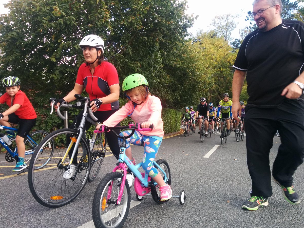Offaly down syndrome assoc members leading off the tour de leinster from Tullamore today