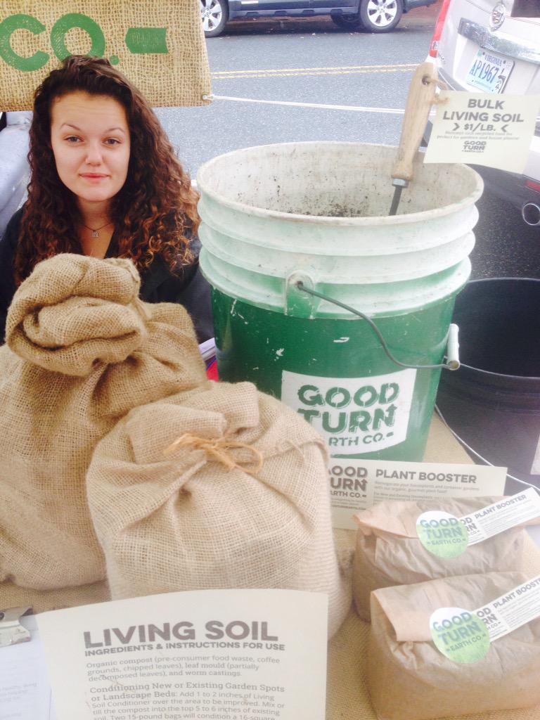 goodturners's tweet photo. Drizzly start @FXBGFarmMkt but we've got solid sunshine for your plants! Check out our booster and potting soil! http://t.co/CRXAwCfysk