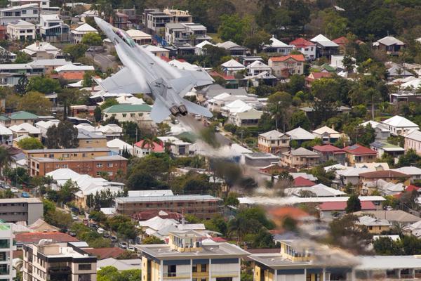 ImranSiddiquie's tweet photo. The F18 Hornets &Helicopter flying by for #Riverfire2015.PPL thank you @AnnastaciaMP in making it come true beutifuly http://t.co/knZLYFewtd