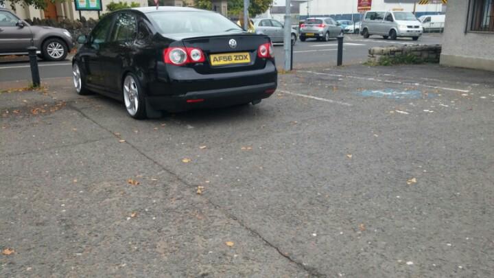 AF56ZDX not only are the VWs choking us with their understated emissions, they're taking up 2 spaces in Ballymena!