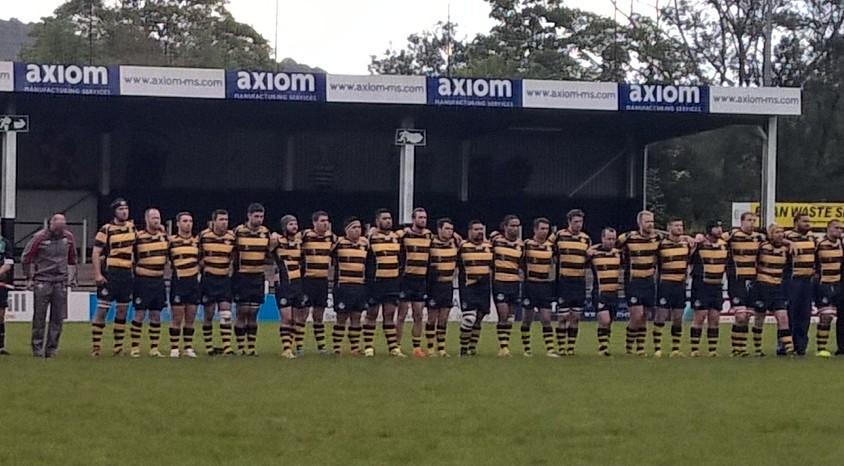 GwentPol's tweet photo. The game at Sardis Road. The Australian Police team and the Welsh Poloce teams ready for the anthems http://t.co/nztvJPptus