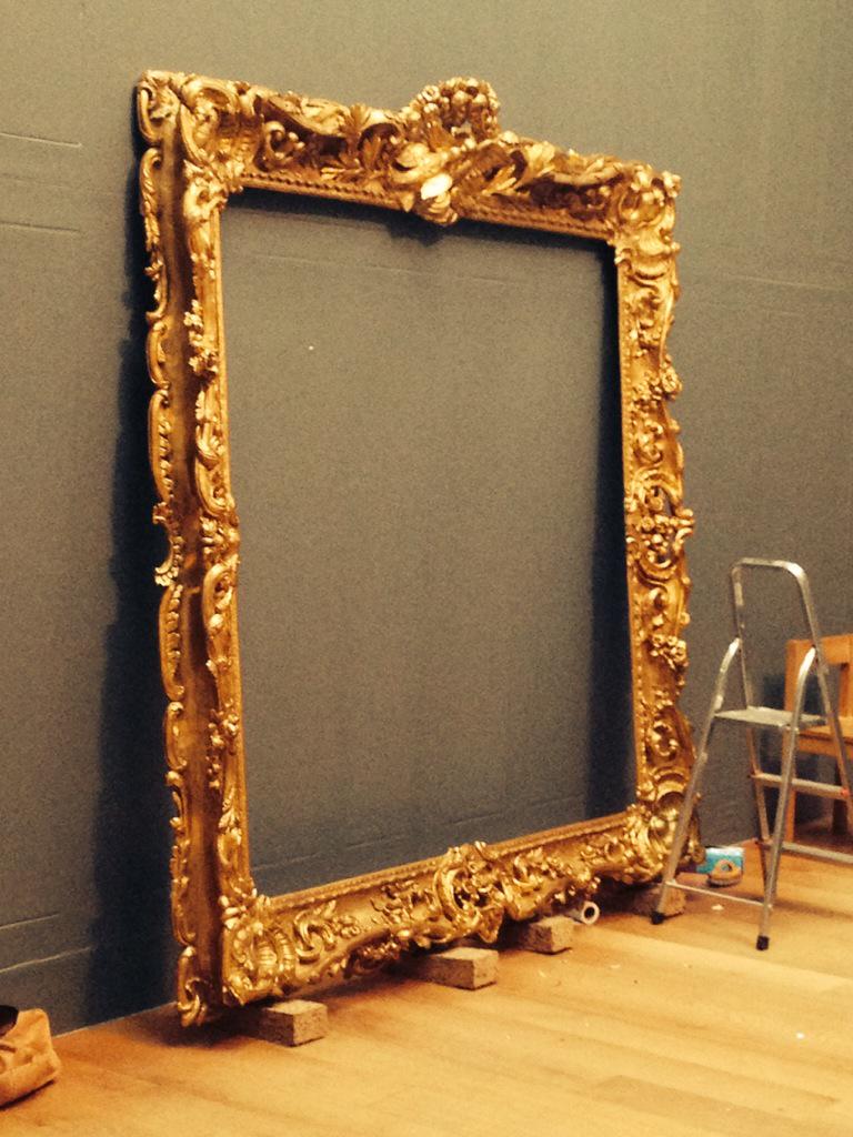 GemmaNelson's tweet photo. Our restored #titian &amp; frame back at @DulwichGallery. Come down and watch them be reunited today! #art #conservation http://t.co/VlB6Sx3euI