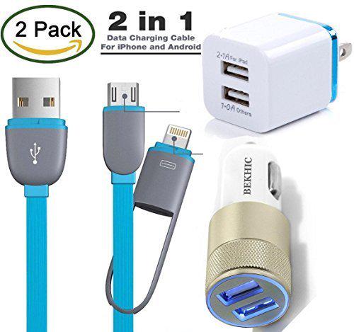 CarlEllis7's tweet photo. Sweet deals 3: Bekhic 3.1A Dual USB Car Charger + 3.1A Dual USB Wall Charger + 2Pcs 3ft 2i… http://t.co/TOlJpuSYco http://t.co/mFNv3mV9Tk