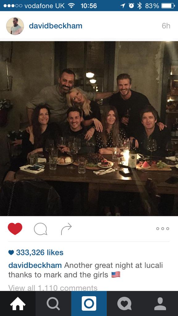 lloydw7's tweet photo. Becks knocking about with Noel #ShitAtLife π. Course I liked it... http://t.co/1QfGHQLUDh