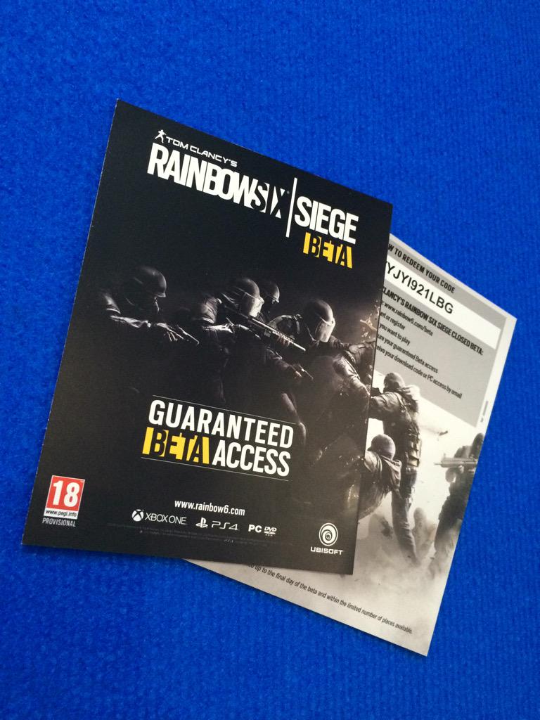 SoundGlee's tweet image. Anyone interested in a closed beta code🔐 for Rainbow Six Siege?💭