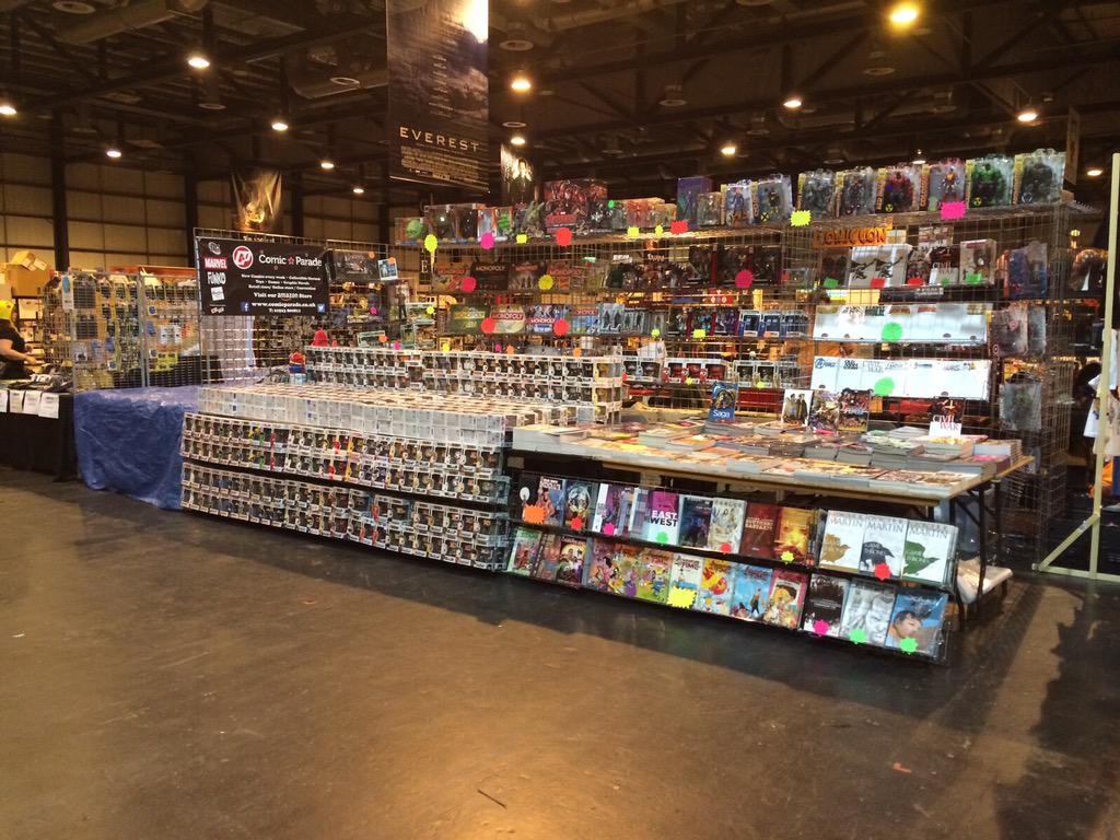 ComicParade's tweet photo. We are all set up and ready at Glasgow Comic Con! http://t.co/FU773LAE4u