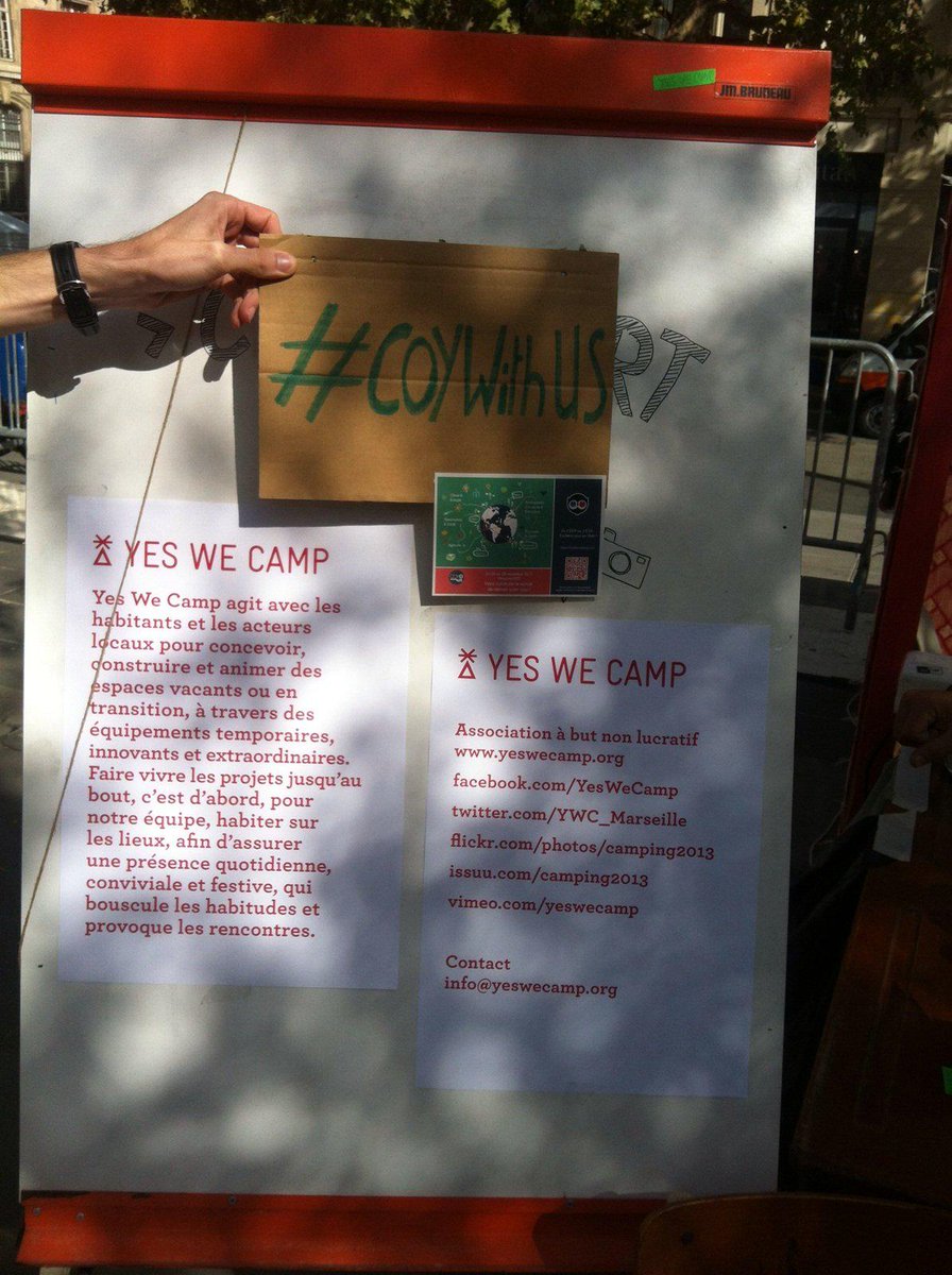 Coy11France's tweet photo. .@YWC_Marseille nous dit #YesWeCOY pour le #crowdfunding #COYWithUs > https://t.co/wUBcShFaIF #VillageAlternatiba http://t.co/k7rPP64a47