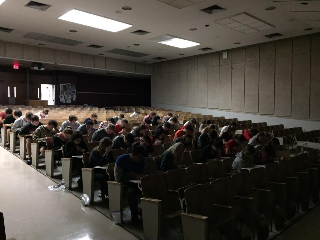 Campus wide blackout won't stop pre-law Badgers. We're up early tackling a practice LSAT in the dark. @MadisonPreLaw