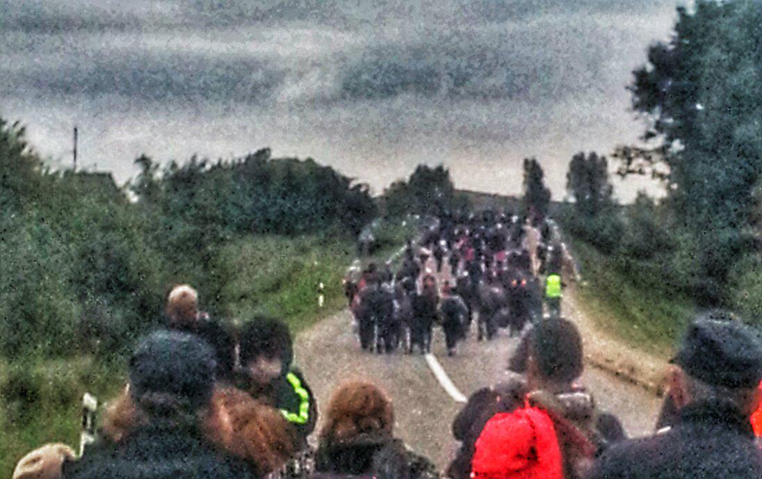 gattoclochard's tweet photo. The point is that refugees are welcomed by Europeans, not by Europe.
#openbordercaravan 
@IL_Berlin @global_project http://t.co/dsOdozV0Eh
