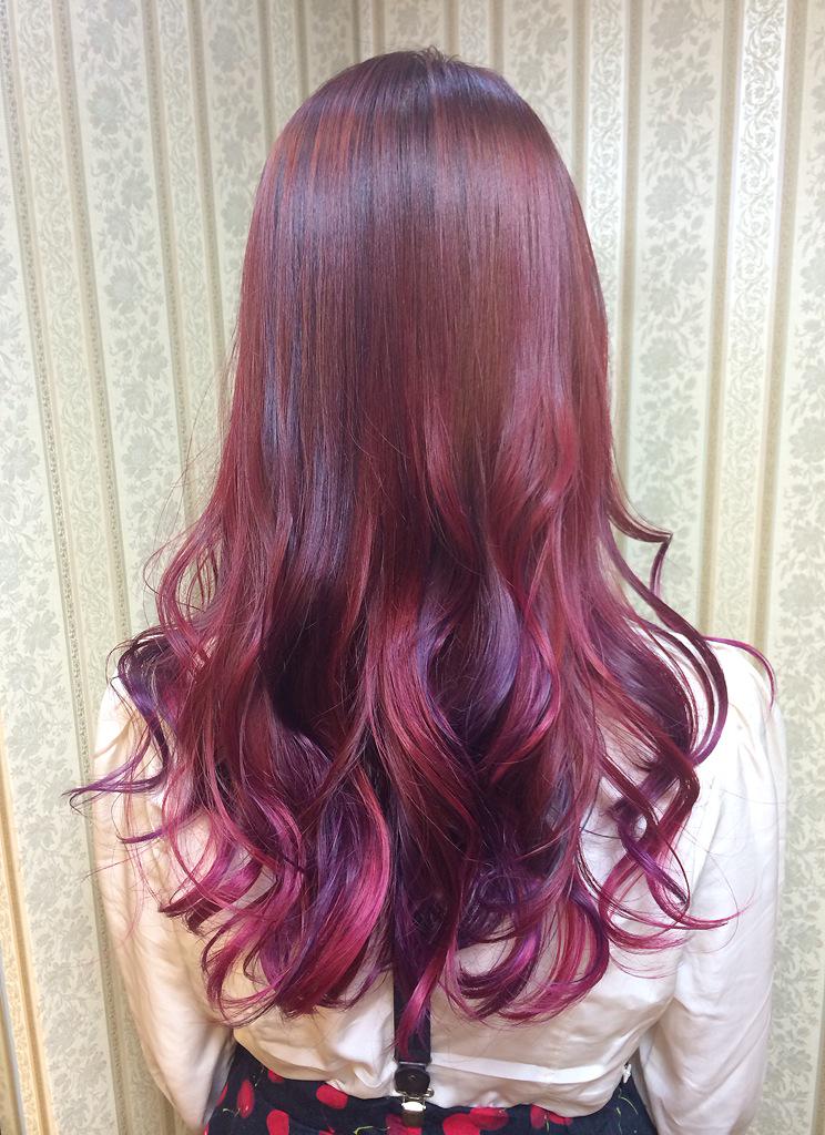 シャンテグラムさんはtwitterを使っています ヘアスタイル紹介 ローズブラウン レッドベリーピンクとパープルのデザイングラデーションカラー 艶やかな秋色を表現致しました Http T Co Ww0yfibbg3 Twitter