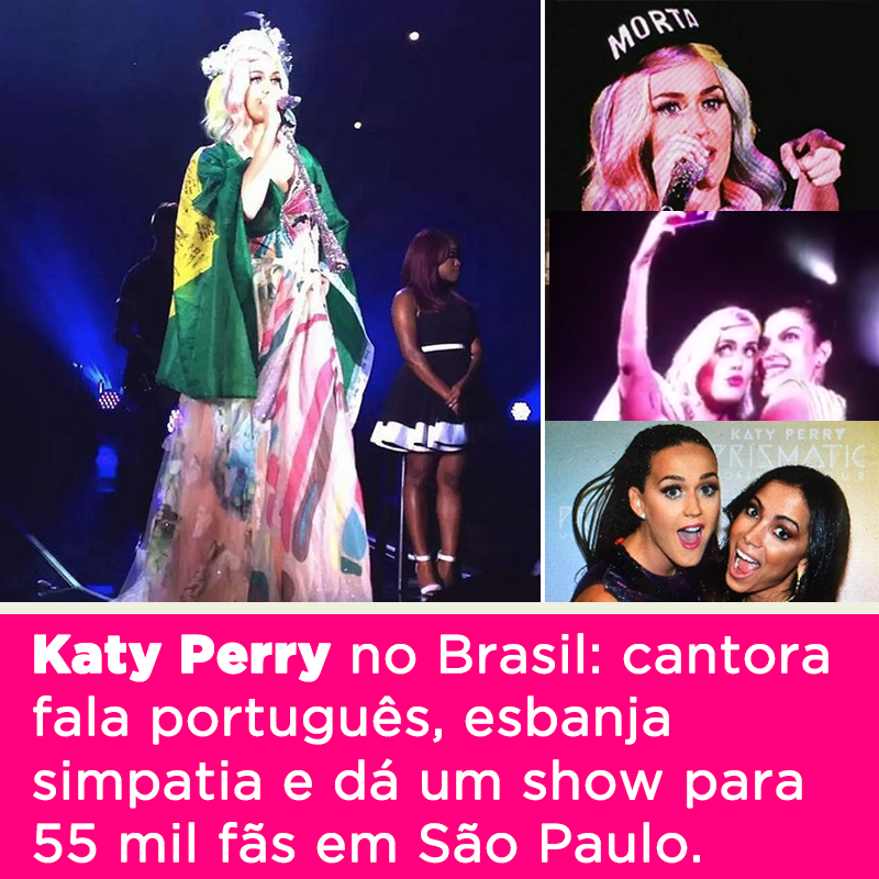 POPline's tweet photo. Que noite! @KatyPerry fala português, esbanja simpatia e dá show para 55 mil fãs em SP! http://t.co/8hsAyOAkic http://t.co/CpWzcsxD5F