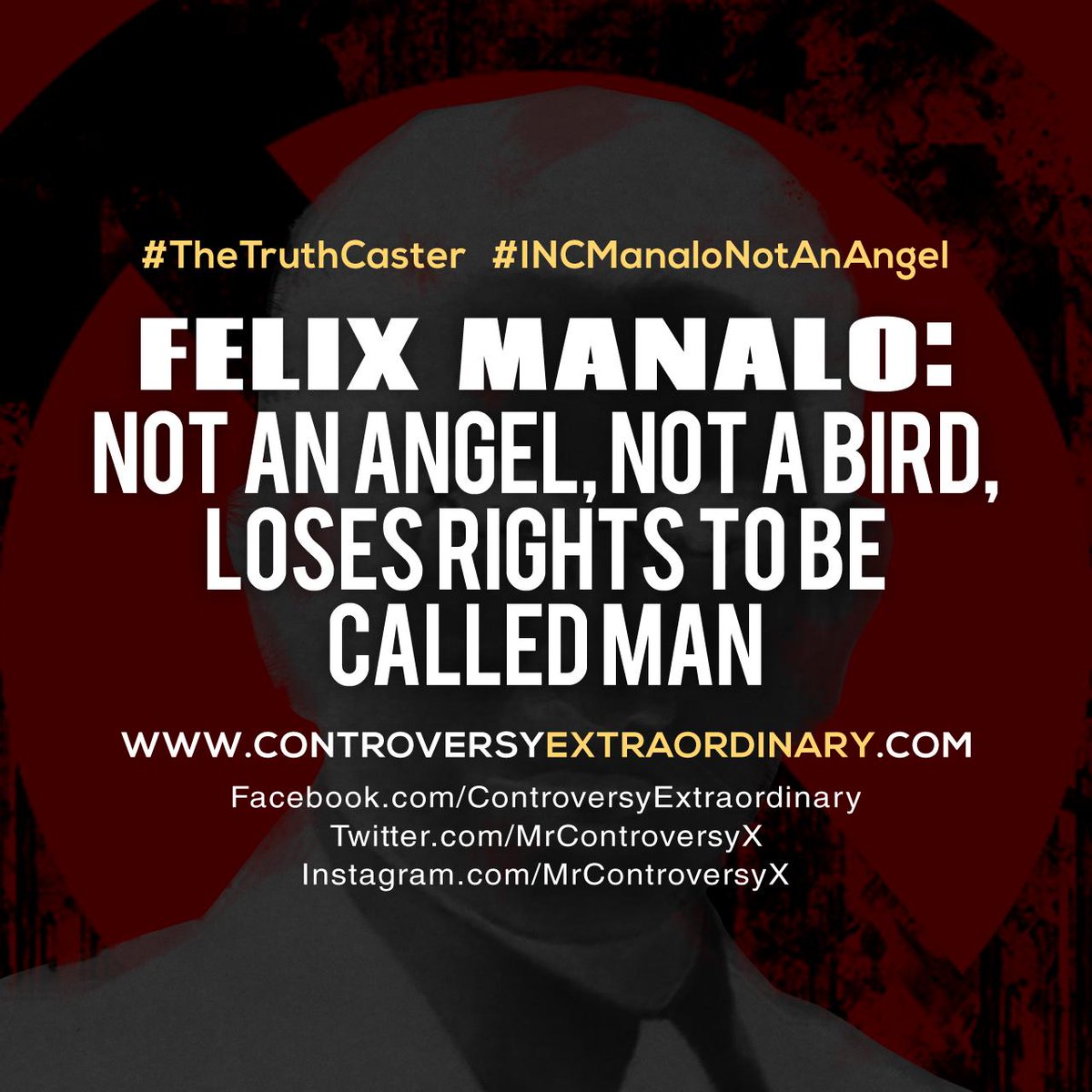 MrControversyX's tweet image. My new blog's up! Read it at goo.gl/zz9Ia0 Share your comments including the hashtag: #INCManaloNotAnAngel