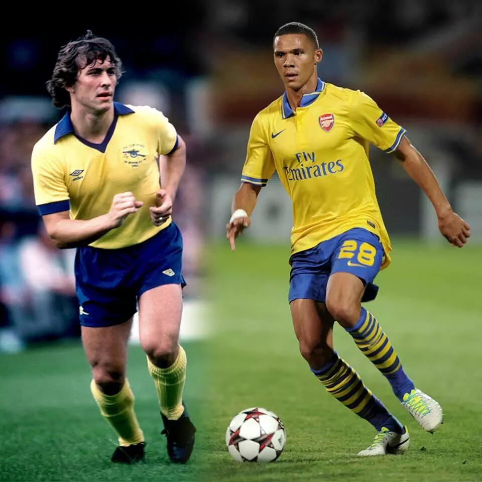 Happy birthday to Arsenal\s past & present left-backs, Kenny Sansom (57) & Kieran Gibbs (26). 