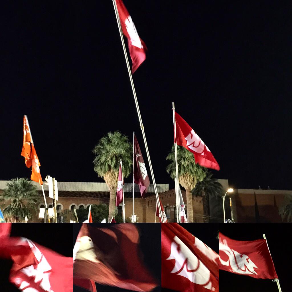 So many Washington State flags made it. #FoundOlCrimson