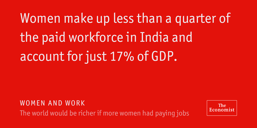 TheEconomist's tweet photo. Escape from unpaid drudgery into paid work seems a distant prospect for millions of women http://t.co/gIZTy4imns http://t.co/6omlLqtC2J