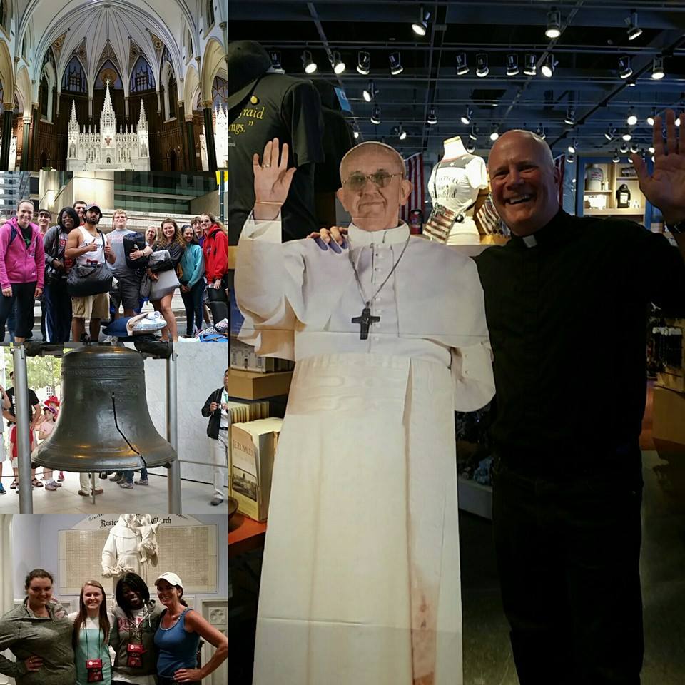 SaintFrancisPA's tweet photo. Our students are beginning day two in Philly. Peace and joy to all our travelers, #SFUinPhilly #HigherEdWithPope http://t.co/YI0i69GIhL
