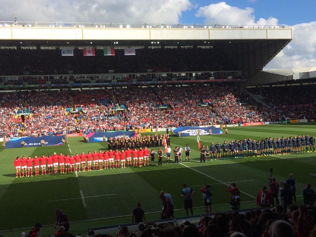 RugbyUnionTimes's tweet photo. Italy vs Canada starts #itacan #ITAvCAN #RWC2015 #RWC #England2015 #rugby #live #sport http://t.co/nwHhWSPjc3