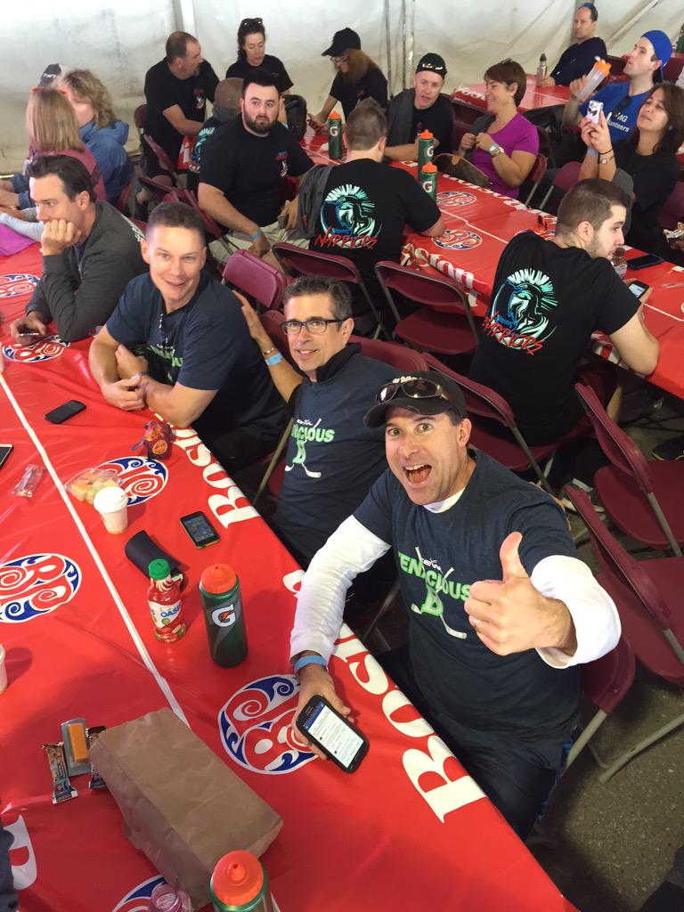 taylor_nick_'s tweet photo. @TenD_RHCC having some @LongosMarkets breakfast before @RoadHockey opening ceremony #GameOnCancer http://t.co/6pHjCjH5Kk