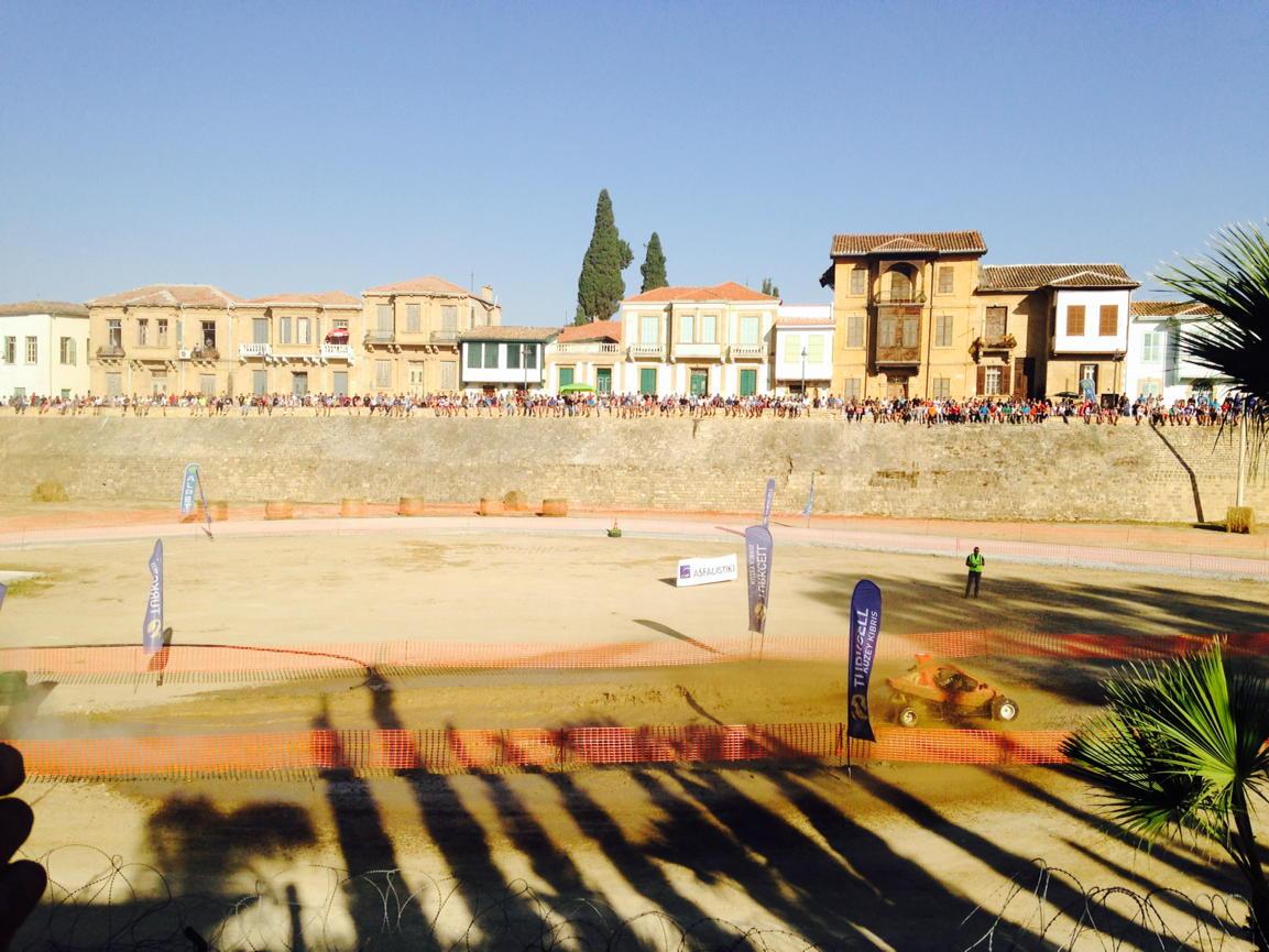 bschwachofer's tweet photo. #cyprusRally2015 in the moat of #Nicosia. #nl sponsors bicommunal part. http://t.co/YP4pb0faOg