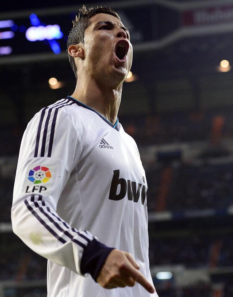 HALA MADRID! — Cristiano Ronaldo celebrating his goal against